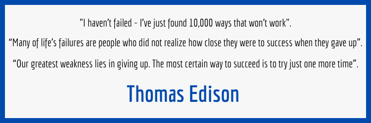 Thomas Edison Failure Quotes