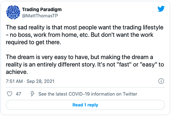 Trading Paradigm Tweet 9:28