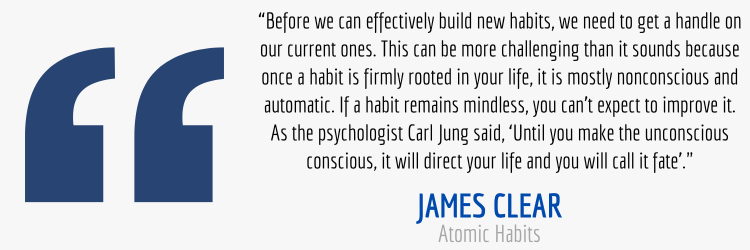 James Clear Build New Habits Quote