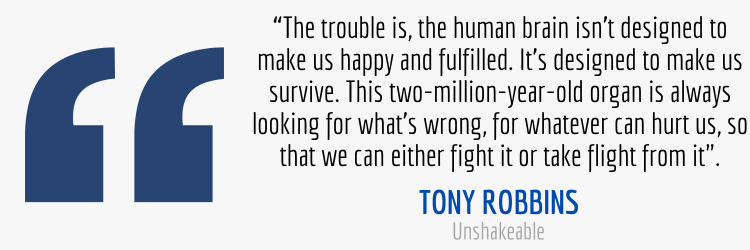 Tony Robbins Unshakeable Brain Quote