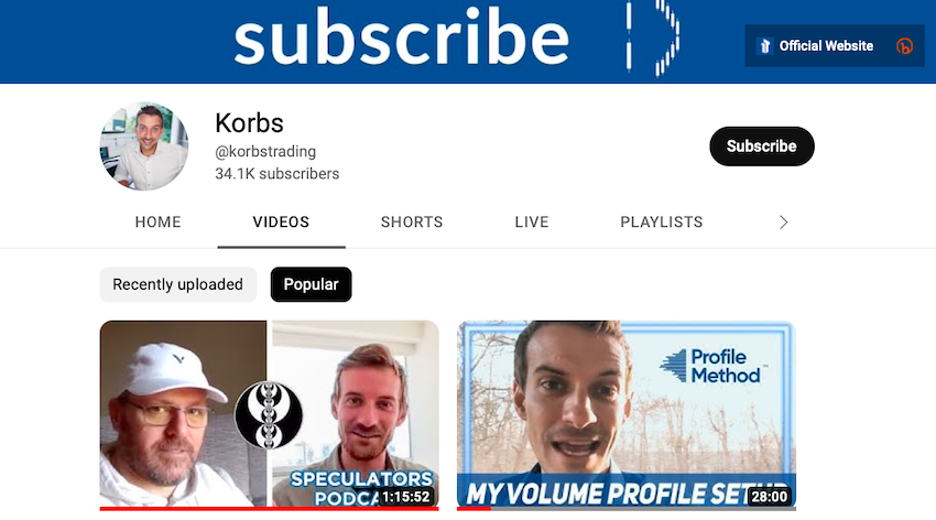 What is Korbs Youtube @KorbsTrading